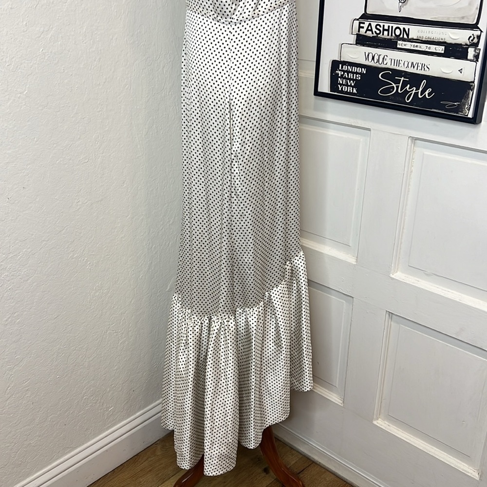 NWT Hellessy Ravena BNW Polka Dot Ruffle Hem Dress Size 8 - Picture 6 of 12